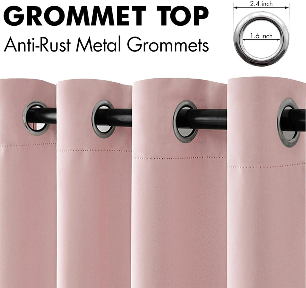 Light Pink Blackout Curtains Drapes