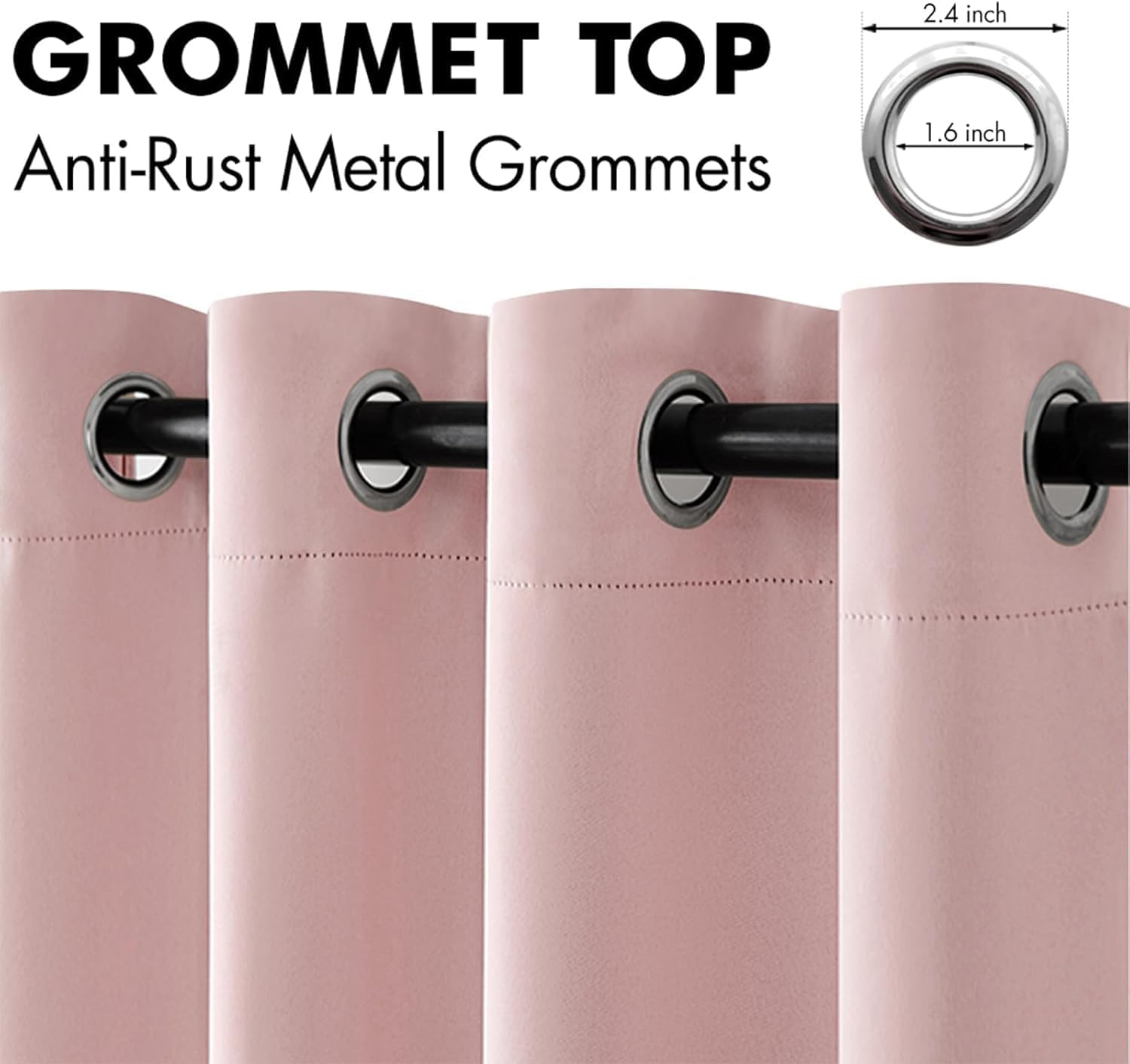 Light Pink Blackout Curtains Drapes