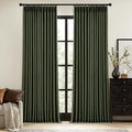 Olive Green Pinch Pleated Curtains