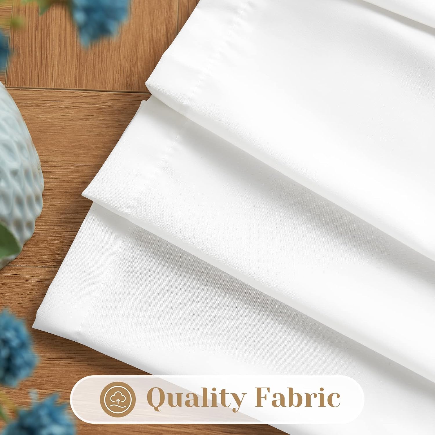 White Privacy Sheer Curtains