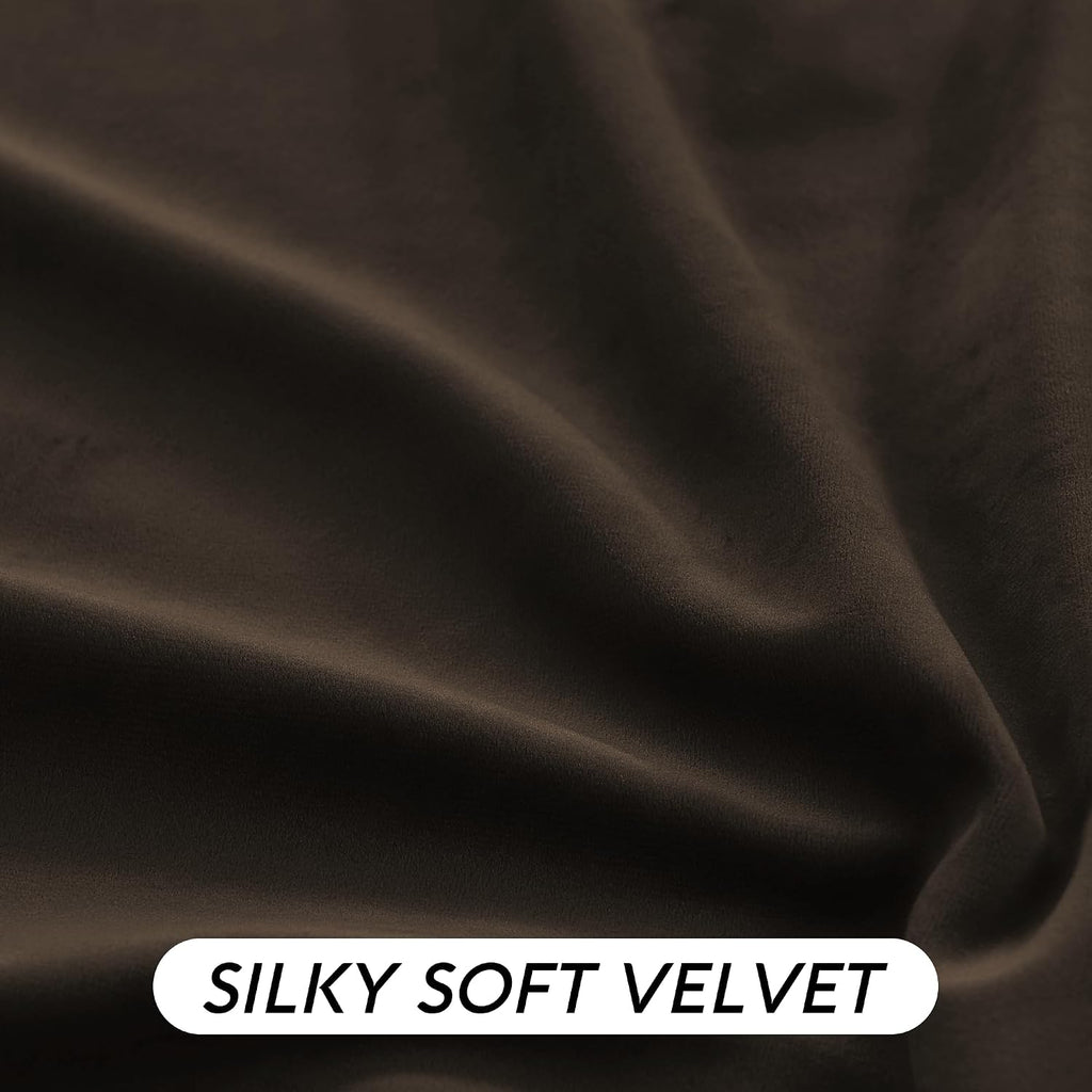 Brown Velvet Blackout Curtains