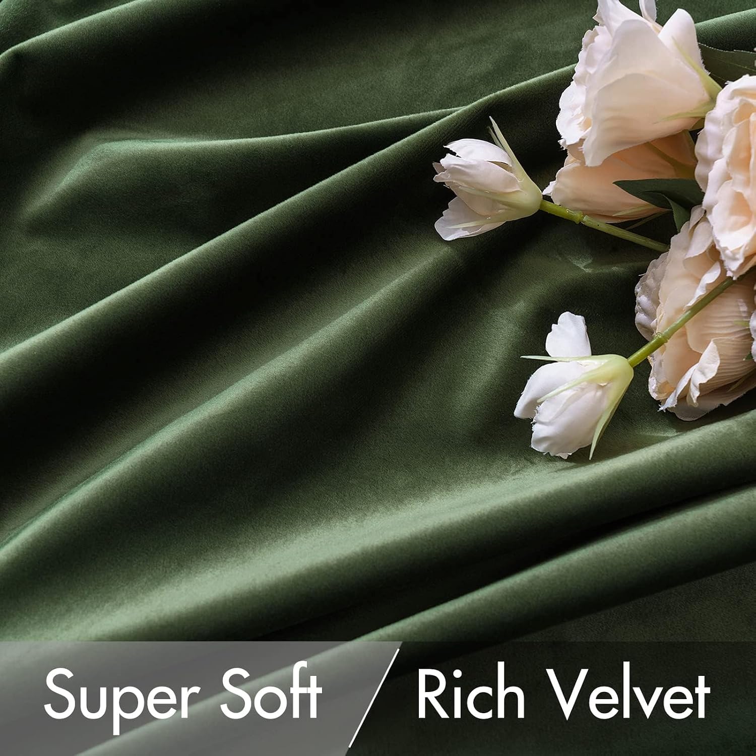 Olive Green Velvet Curtains