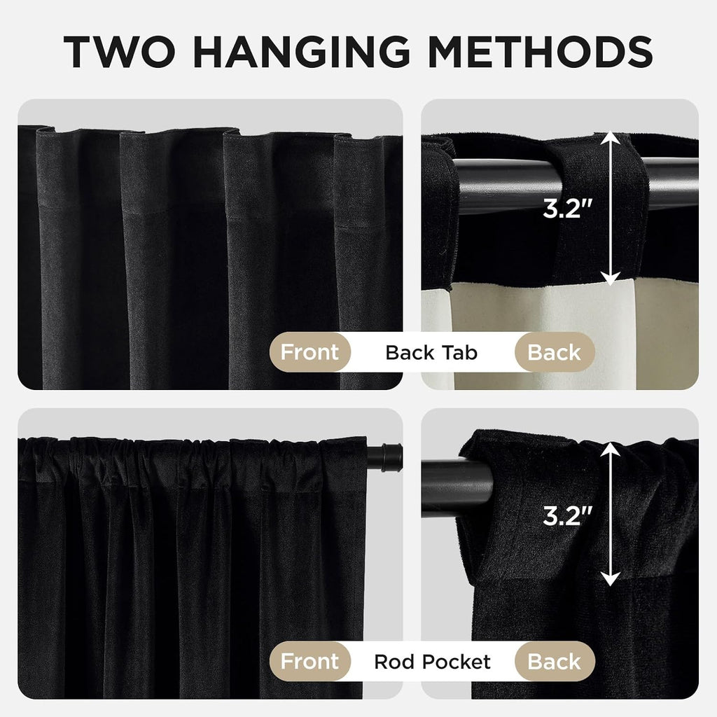Black Velvet Blackout Curtains