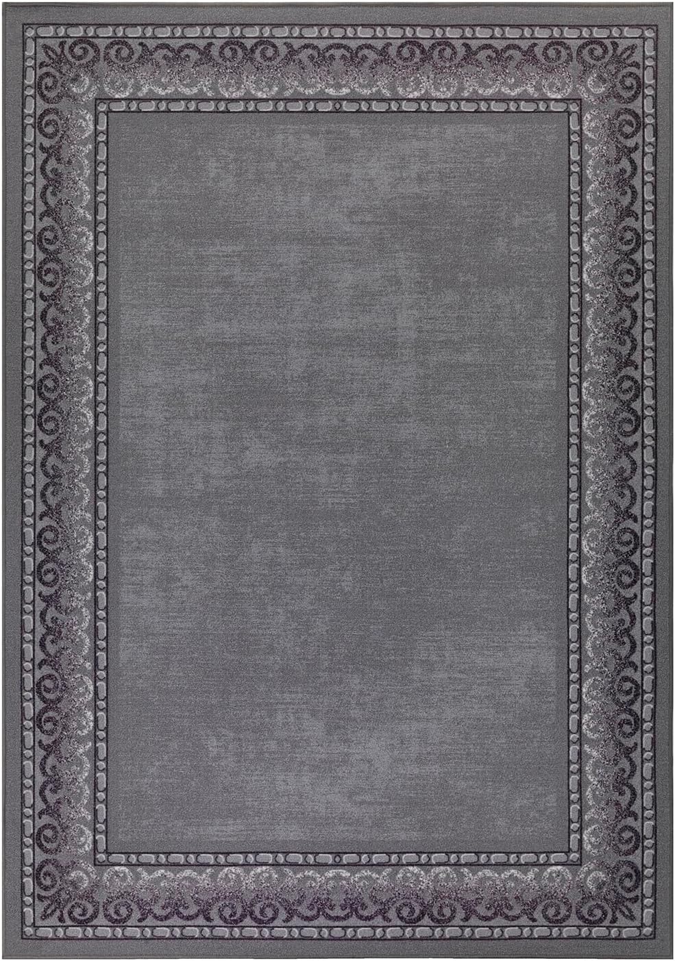 Rugs Bordered Modern Gray Area Rug