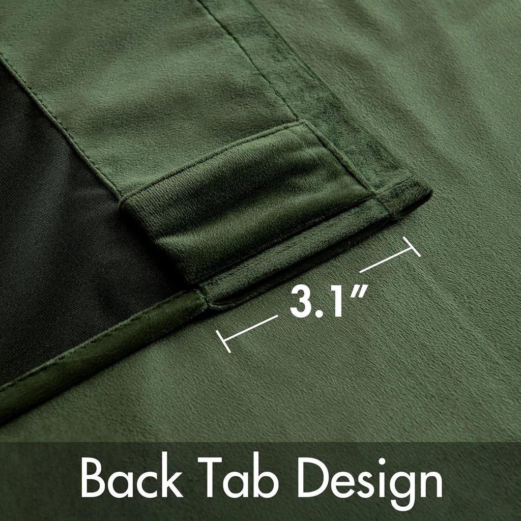 Olive Green Velvet Curtains