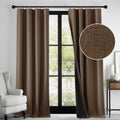 Brown Linen 100% Blackout Curtains