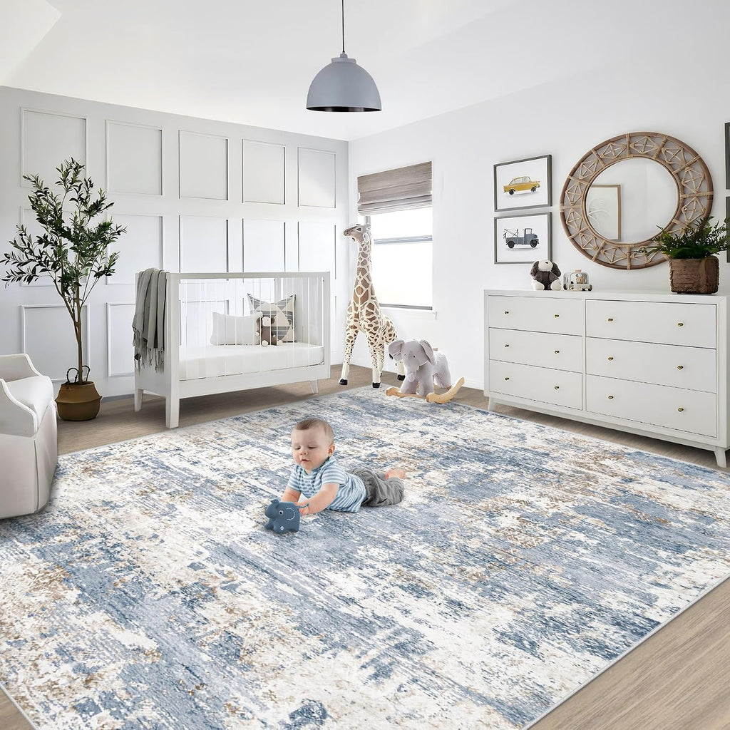 Modern Abstract Washable Area Rug