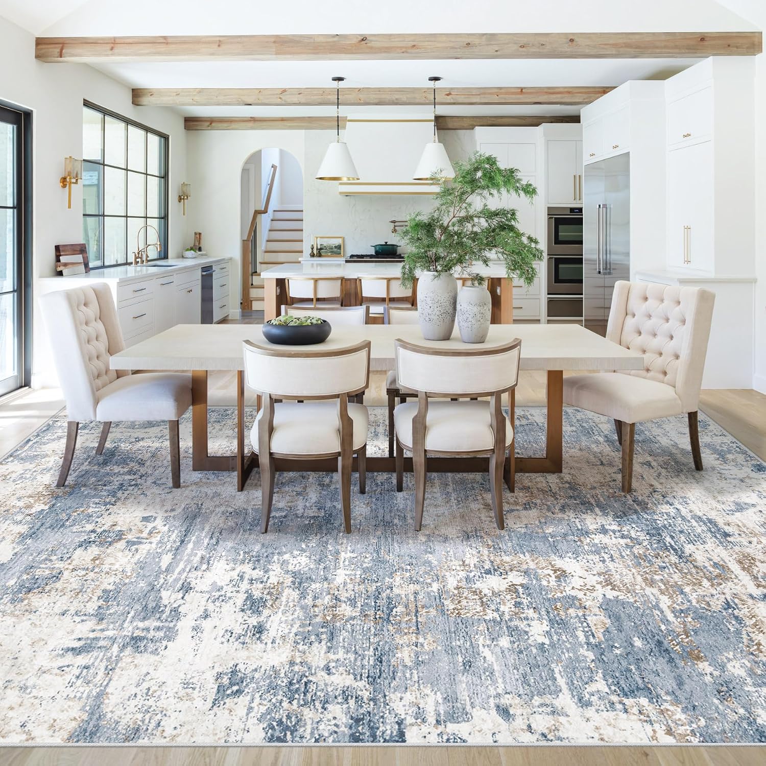 Modern Abstract Washable Area Rug