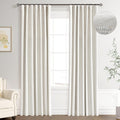 Cream Linen 100% Blackout Curtains