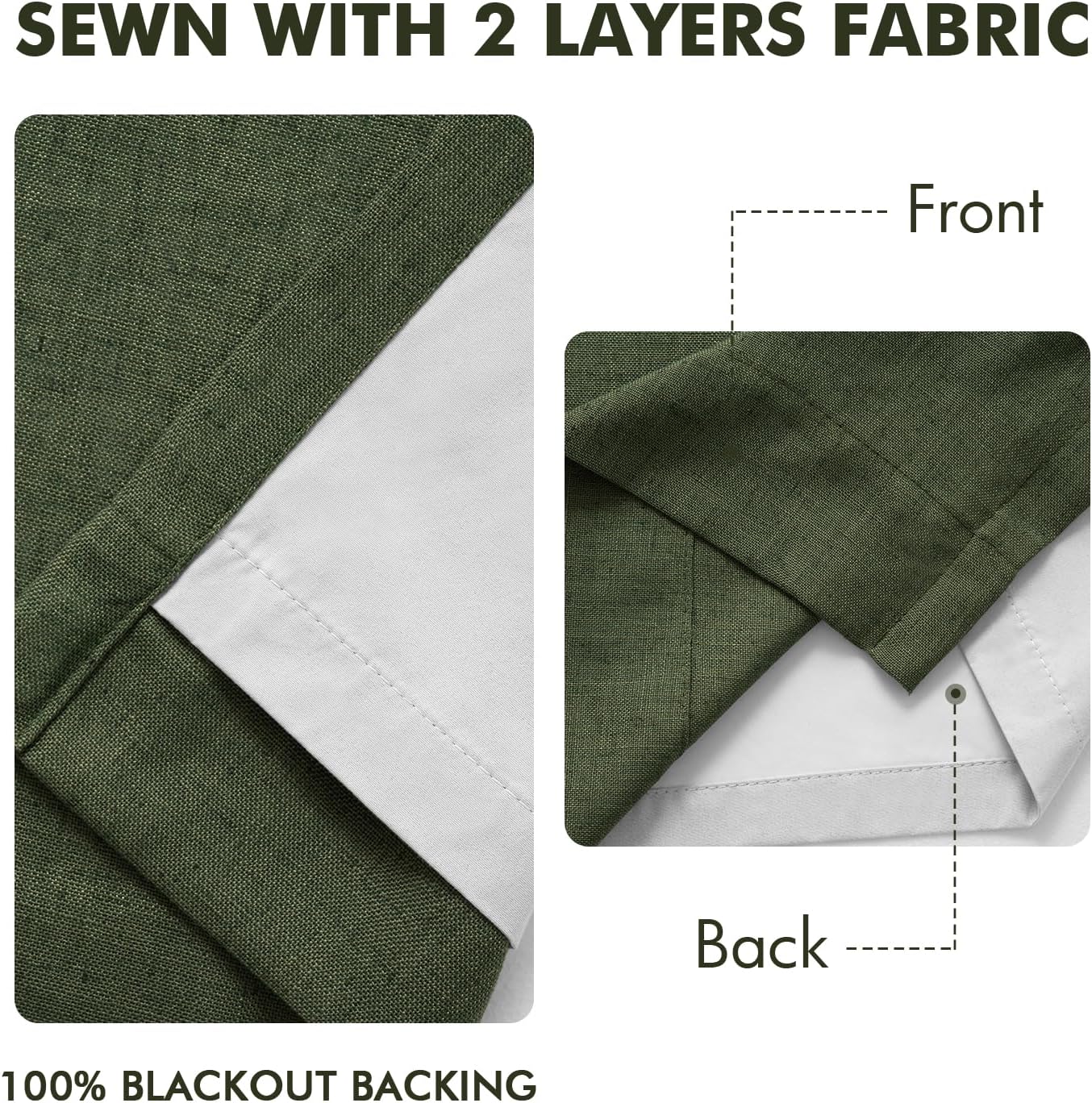 Olive Green Pinch Pleated Curtains
