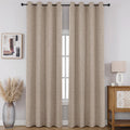 Faux Linen Blackout Curtains