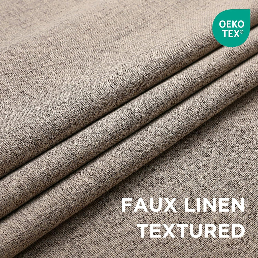 Faux Linen Blackout Curtains