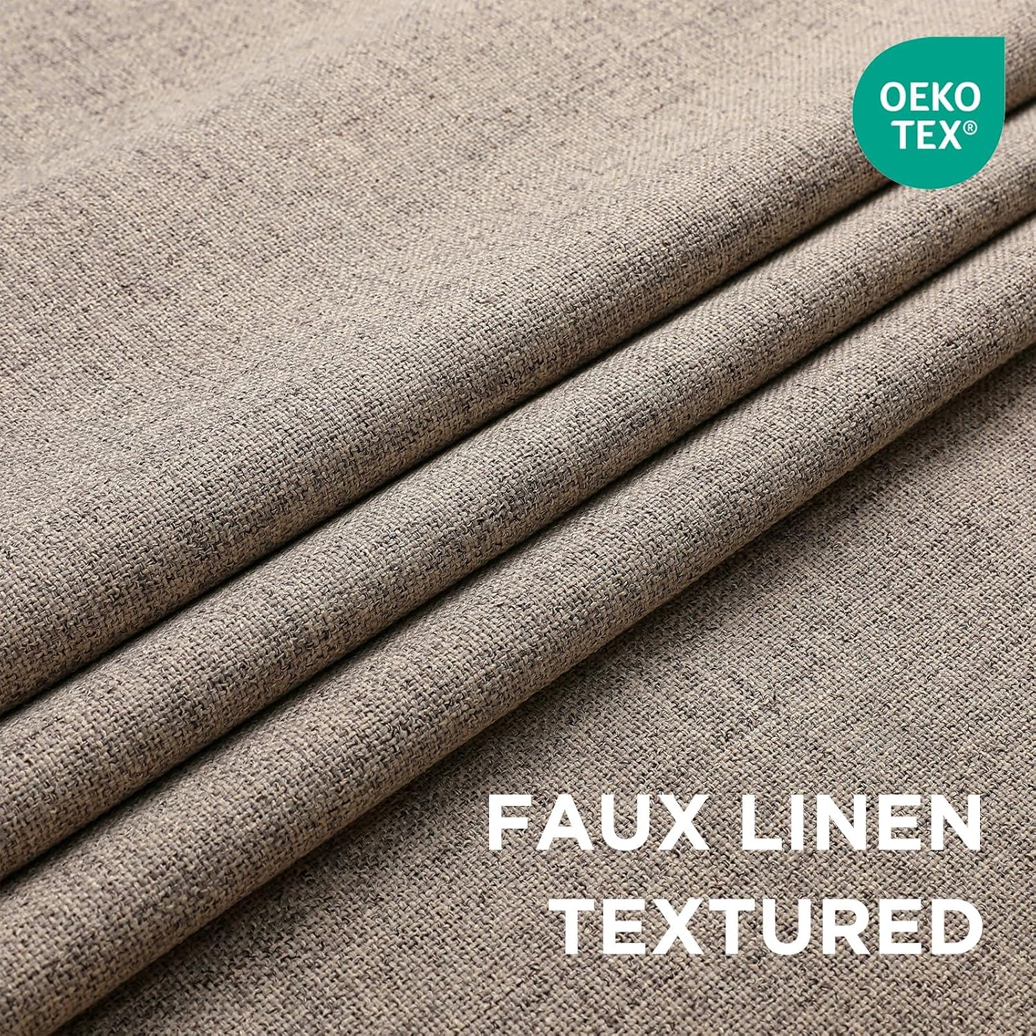 Faux Linen Blackout Curtains