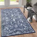 Floral Washable Non Slip Area Rug