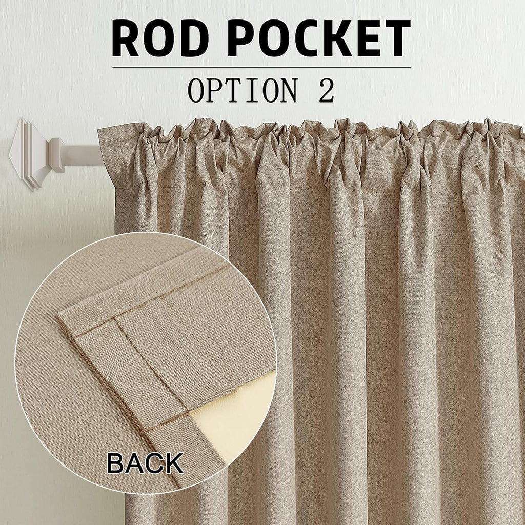 Linen Taupe Blackout Curtains