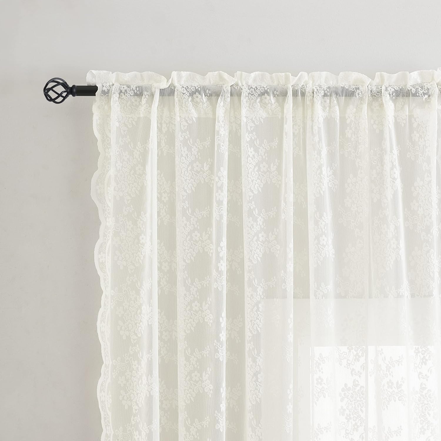 Ivory Vintage Lace Curtains