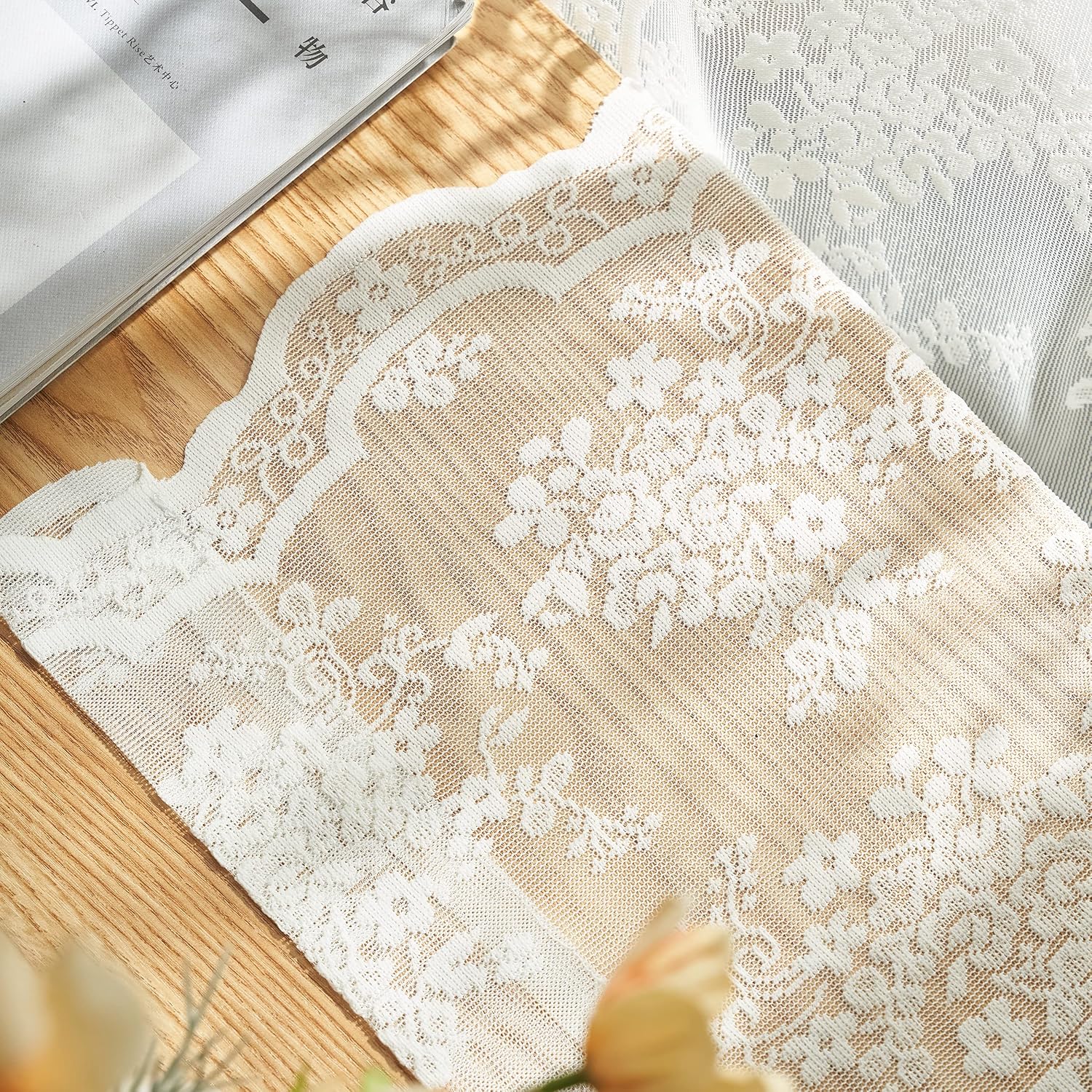 Ivory Vintage Lace Curtains